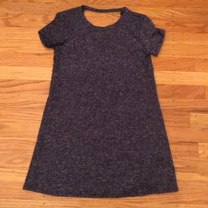 Sweater/tee-shirt dress with cut out back